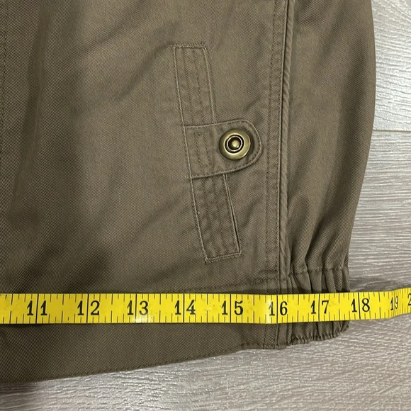 NWOT Volcom Women's Frochickie 2 Lovin Phoebe Brown Zip Up Canvas Moto Jacket XL - Picture 9 of 16